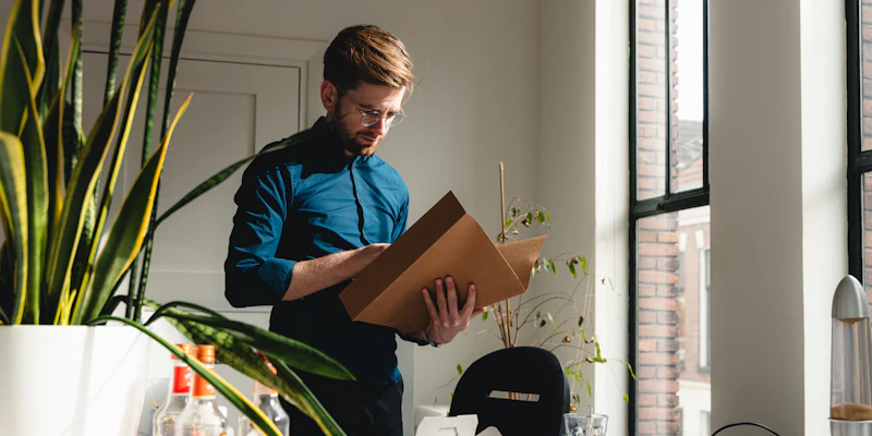 Professional moving into a new office